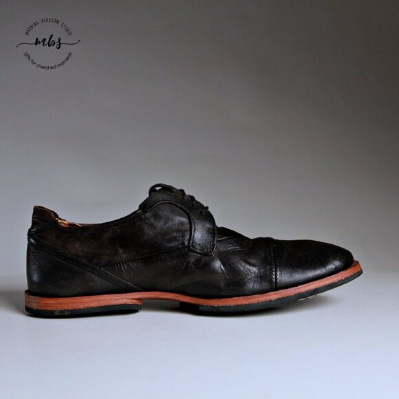 Timberland Wodehouse Leather Cap Toe Derby Shoes in Black Men Size 8 - Picture 8 of 13